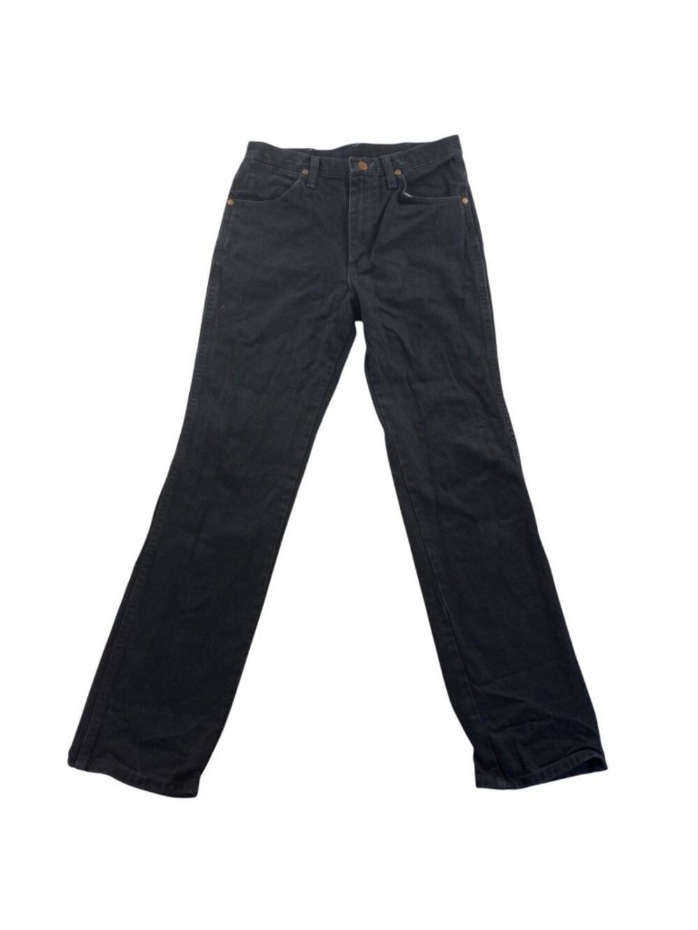 Wrangler Mens  Jeans 30x32 Black Denim Slim Straight Ankle Relaxed Stretch 936W8